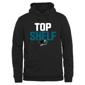 Men's San Jose Sharks Top Shelf Pullover Hoodie - - Black