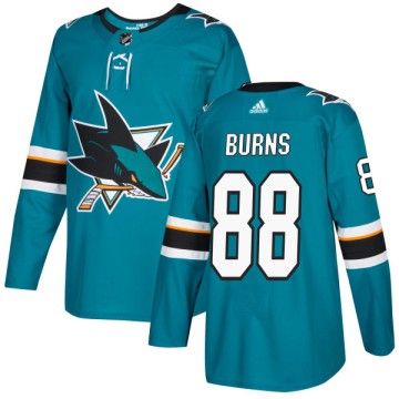 Authentic Adidas Men's Brent Burns San Jose Sharks Jersey - Teal