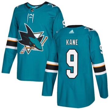 Authentic Adidas Youth Evander Kane San Jose Sharks Home Jersey - Teal
