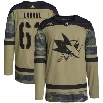 Authentic Adidas Youth Kevin Labanc San Jose Sharks Military Appreciation Practice Jersey - Camo