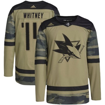 Authentic Adidas Youth Ray Whitney San Jose Sharks Military Appreciation Practice Jersey - Camo