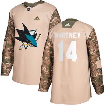 Authentic Adidas Youth Ray Whitney San Jose Sharks Veterans Day Practice Jersey - Camo