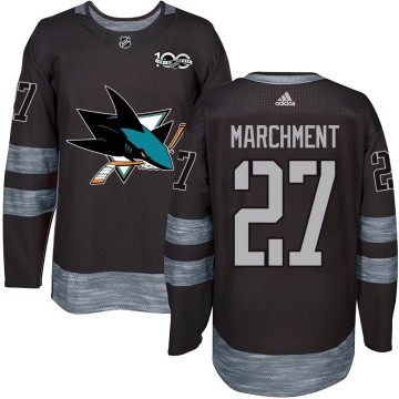 Authentic Youth Bryan Marchment San Jose Sharks 1917-2017 100th Anniversary Jersey - Black