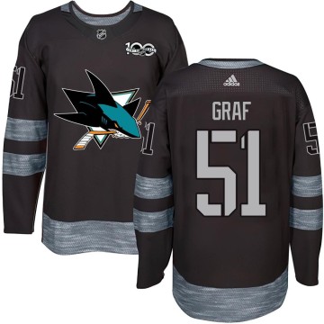 Authentic Youth Collin Graf San Jose Sharks 1917-2017 100th Anniversary Jersey - Black