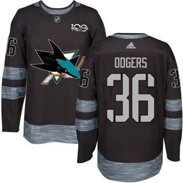 Authentic Youth Jeff Odgers San Jose Sharks 1917-2017 100th Anniversary Jersey - Black
