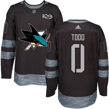 Authentic Youth Nathan Todd San Jose Sharks 1917-2017 100th Anniversary Jersey - Black
