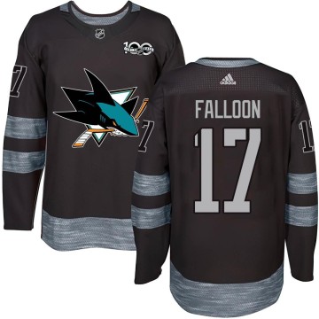 Authentic Youth Pat Falloon San Jose Sharks 1917-2017 100th Anniversary Jersey - Black