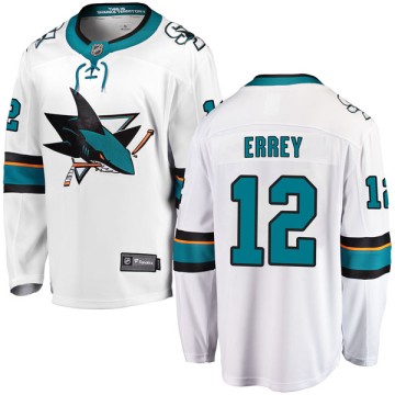 Breakaway Fanatics Branded Men's Bob Errey San Jose Sharks Away Jersey - White