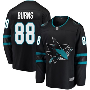 Breakaway Fanatics Branded Men's Brent Burns San Jose Sharks Alternate Jersey - Black