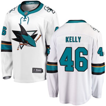 Breakaway Fanatics Branded Men's Dan Kelly San Jose Sharks Away Jersey - White