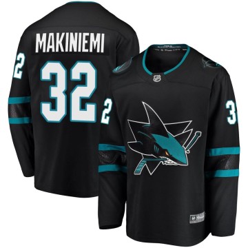 Breakaway Fanatics Branded Men's Eetu Makiniemi San Jose Sharks Alternate Jersey - Black