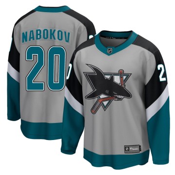 Breakaway Fanatics Branded Men's Evgeni Nabokov San Jose Sharks 2020/21 Special Edition Jersey - Gray
