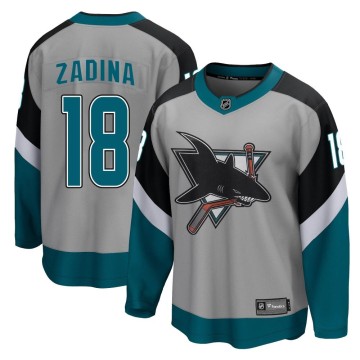 Breakaway Fanatics Branded Men's Filip Zadina San Jose Sharks 2020/21 Special Edition Jersey - Gray