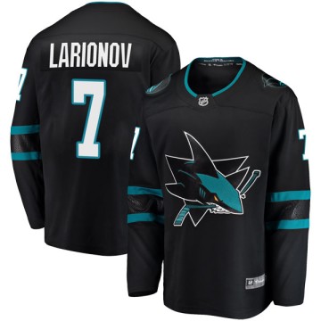 Breakaway Fanatics Branded Men's Igor Larionov San Jose Sharks Alternate Jersey - Black