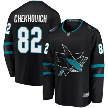 Breakaway Fanatics Branded Men's Ivan Chekhovich San Jose Sharks Alternate Jersey - Black