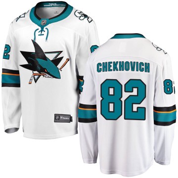 Breakaway Fanatics Branded Men's Ivan Chekhovich San Jose Sharks Away Jersey - White