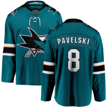Breakaway Fanatics Branded Men's Joe Pavelski San Jose Sharks Home Jersey - Teal