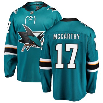 Breakaway Fanatics Branded Men's John McCarthy San Jose Sharks Home Jersey - Teal