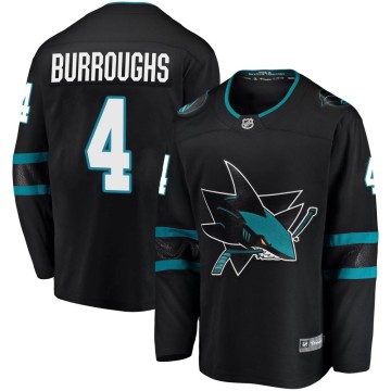 Breakaway Fanatics Branded Men's Kyle Burroughs San Jose Sharks Alternate Jersey - Black