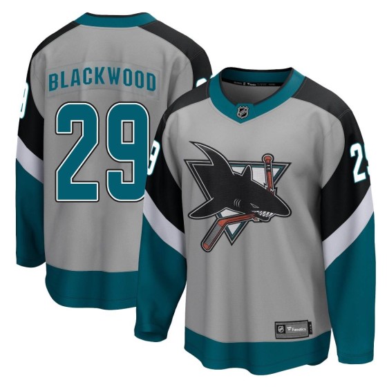 Breakaway Fanatics Branded Men's Mackenzie Blackwood San Jose Sharks Gray 2020/21 Special Edition Jersey - Black