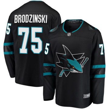 Breakaway Fanatics Branded Men's Michael Brodzinski San Jose Sharks Alternate Jersey - Black