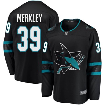 Breakaway Fanatics Branded Men's Nicholas Merkley San Jose Sharks Alternate Jersey - Black