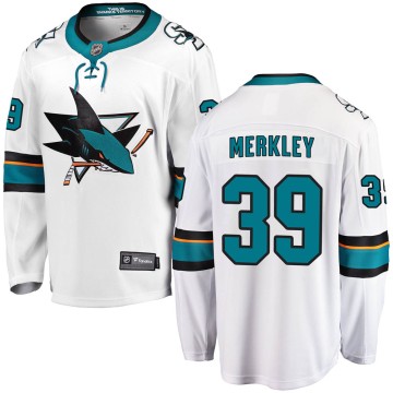 Breakaway Fanatics Branded Men's Nicholas Merkley San Jose Sharks Away Jersey - White