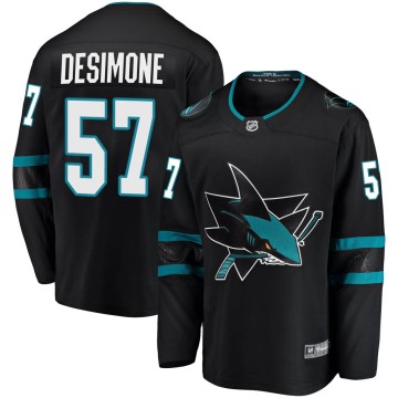 Breakaway Fanatics Branded Men's Nick DeSimone San Jose Sharks ized Alternate Jersey - Black