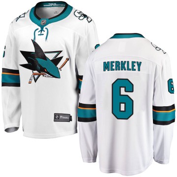 Breakaway Fanatics Branded Men's Ryan Merkley San Jose Sharks Away Jersey - White