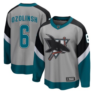 Breakaway Fanatics Branded Men's Sandis Ozolinsh San Jose Sharks 2020/21 Special Edition Jersey - Gray
