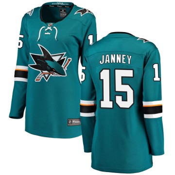 Breakaway Fanatics Branded Women's Craig Janney San Jose Sharks Home Jersey - Teal