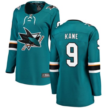 Breakaway Fanatics Branded Women's Evander Kane San Jose Sharks Home Jersey - Teal