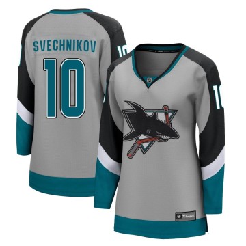 Breakaway Fanatics Branded Women's Evgeny Svechnikov San Jose Sharks 2020/21 Special Edition Jersey - Gray