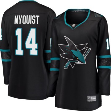 Breakaway Fanatics Branded Women's Gustav Nyquist San Jose Sharks Alternate Jersey - Black
