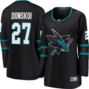 Breakaway Fanatics Branded Women's Joonas Donskoi San Jose Sharks Alternate Jersey - Black
