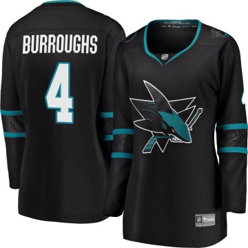Breakaway Fanatics Branded Women's Kyle Burroughs San Jose Sharks Alternate Jersey - Black