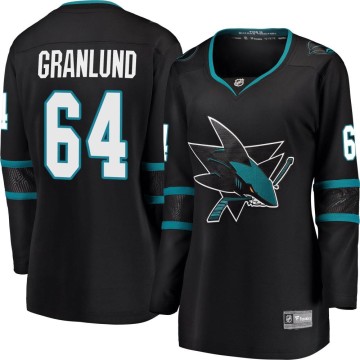Breakaway Fanatics Branded Women's Mikael Granlund San Jose Sharks Alternate Jersey - Black