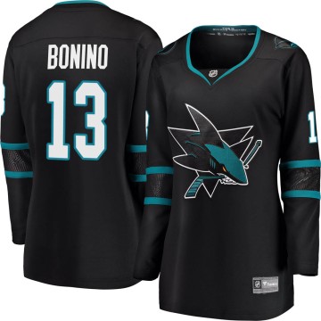 Breakaway Fanatics Branded Women's Nick Bonino San Jose Sharks Alternate Jersey - Black