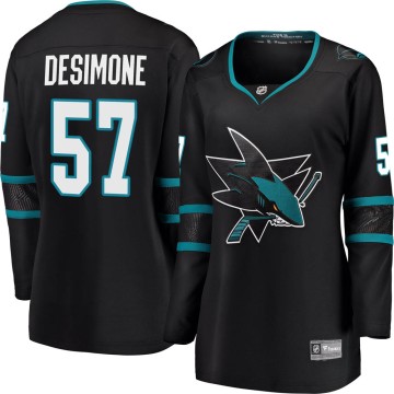 Breakaway Fanatics Branded Women's Nick DeSimone San Jose Sharks ized Alternate Jersey - Black