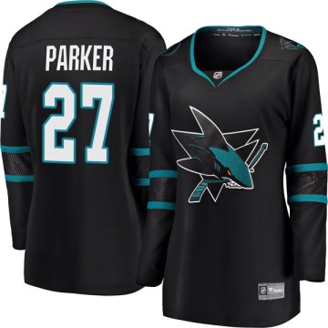 Breakaway Fanatics Branded Women's Scott Parker San Jose Sharks Alternate Jersey - Black