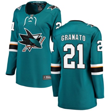 Breakaway Fanatics Branded Women's Tony Granato San Jose Sharks Home Jersey - Teal