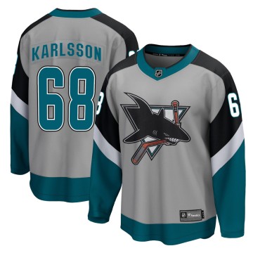 Breakaway Fanatics Branded Youth Melker Karlsson San Jose Sharks 2020/21 Special Edition Jersey - Gray